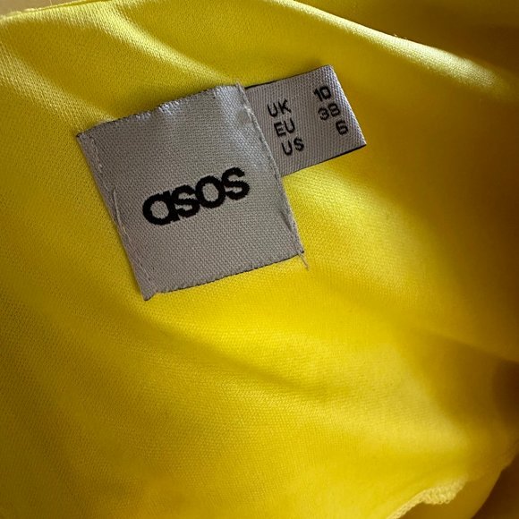 Asos Yellow Scuba Strapless Dress - Picture 6 of 6